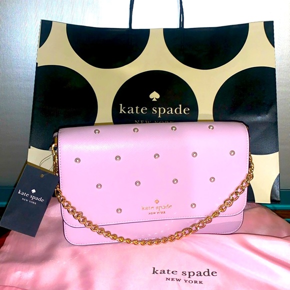 kate spade Handbags - NWT Kate Spade Lilac Moon Studded Pearls Crossbody Bag
